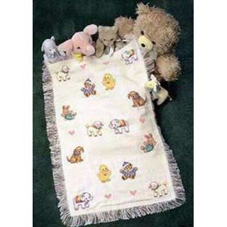 Cross Stitch Kit Sweet Animal Afghan Baby From Dimensions
