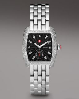 Michele Urban Mini Diamond Watch, Stainless Steel   Neiman Marcus