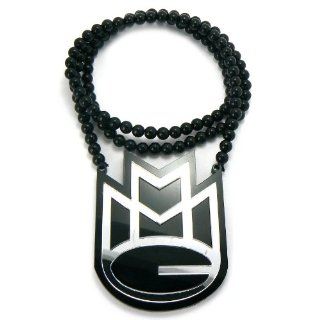 Silver Rick Ross MMG Maybach Music Group Pendant with a 36 Inch Homica
