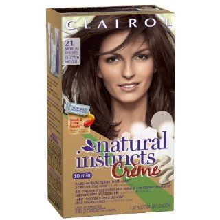  Instincts Creme Hair Color #21 Medium Brown (Pack of 2) Beauty