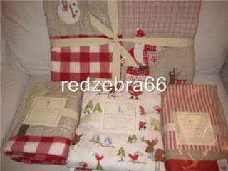 Tis The Season Christmas Toddler Crib Quilt Sham Sheet Set 6pc