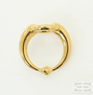 Hermes Gold Plated Open Circle Scarf Ring