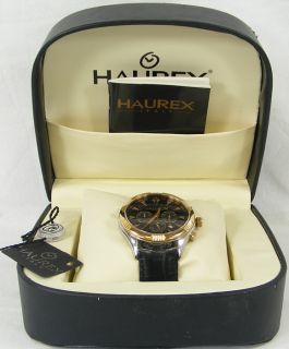Haurex Italy Equinox Mens Black Chronograph Watch