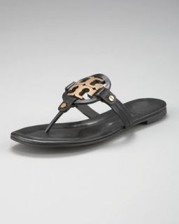 Tory Burch Miller Flat Thong Sandal, Black   