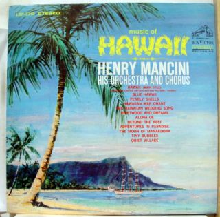 HENRY MANCINI music of hawaii LP VG+ LSP 3713 Vinyl 1966 Record
