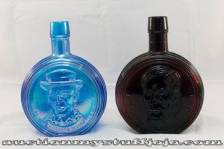  Carnival Glass Bottle Woodrow Wilson William Henry Harrison