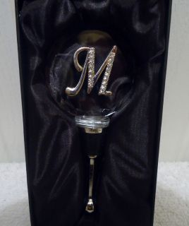 Home Essentials Fine Wine Accessories Bottle Stopper in Letter M with