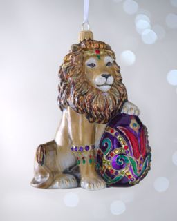 Jay Strongwater Lion with Egg Christmas Ornament   Neiman Marcus