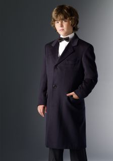 hickey freeman boy s navy cashmere overcoat three button overcoat with