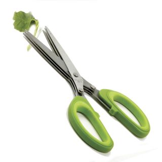 New Herb Snips Kitchen Garden Shears Scissors Garnishing Tool Green