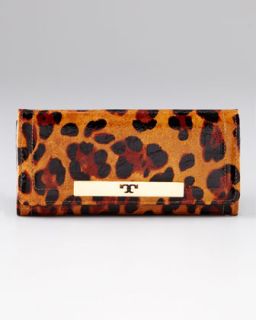 Tory Burch Ainsley Envelope Continental Leopard Wallet   