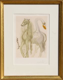 Salvador Dali, Le Chimere dHorace from Dalinean Horses, Framed