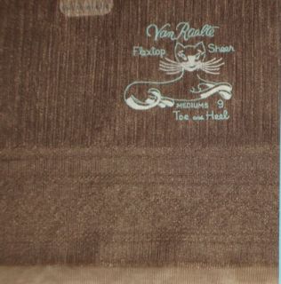  Vintage Raalte Sheer Flextop Taupe Haze Nylons Stockings Sz 9 M