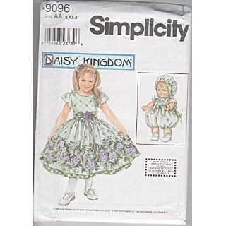 Simplicity 9096   Daisy Kingdom Childs Dress & Doll Dress