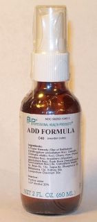 large 2 oz spray bottle of homeopathic add formula from professional