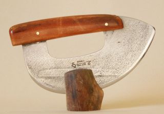 Alaska Ulu knife Mermaid Bone handle Bristol Bay type by Maynard