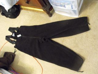 US Military Cold Weather Overalls Blk Fleece Med Shor