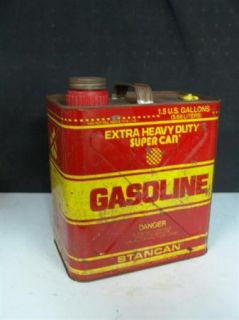 Pre Ban Vented Easy Pour 1 5 Gallon Metal Gas Can Stancan Gasoline Can