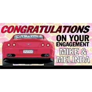 3x6 Vinyl Banner   Congratulations on Your Engagement with