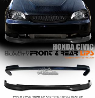 2001 2003 Honda Civic T R Style ABS Front Rear Bumper Lip Spoiler Body