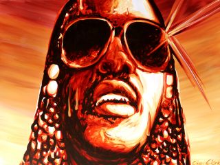 Stevie Wonder Hotter Than July Album Cover Art Original Painting by