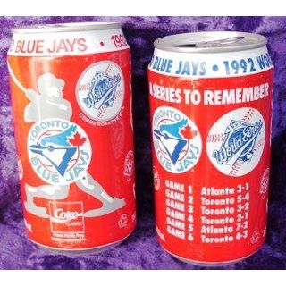 Set of 2 Empty Toronto Blue Jays 1992 World Series Coke
