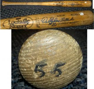 Orel Hershiser Auto Signed MLB Baseball Bat Game Used