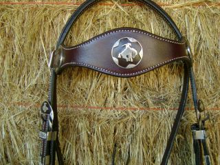  Bucking Bronc Western Leather Horse Show Horse Bridle Headstall