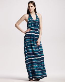 Gryphon New York Striped Halter Maxi Dress   