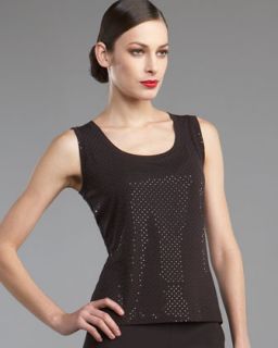 St. John Collection Sequined Jersey Tank   