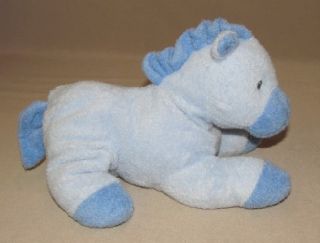 2007 Ty My Baby Horsey Blue Pluffies Horse Pony Tylux Plush Toy Beanie