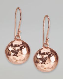 Y119P Ippolita Hammered Ball Earrings, Rose Gold