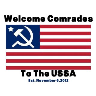 Anti Obama WELCOME COMRADES TO THE USSA Conservative Political T Shirt