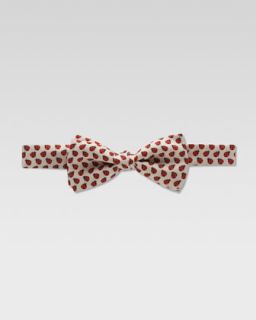 Gucci Zoo Ladybug Silk Bow Tie   