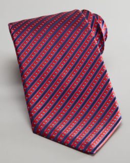 stripe dot silk tie red navy $ 215