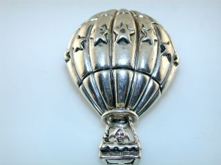 Dimensional Hot Air Balloon Silver Pin