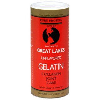 Great Lakes Unflavored Gelatin, Kosher, 16 Ounce Can (Pack of 2