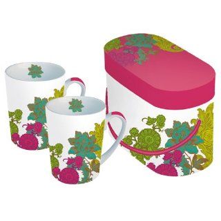 Paperproducts Design Flower Pop 8 1/2 Ounce Mug, Set of 2