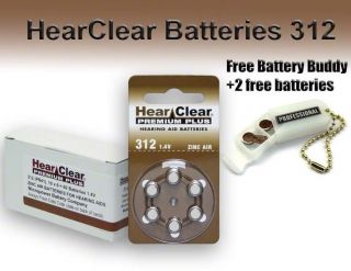  Hearing Aid Batteries Size 312 Free Keychain 2 Extra Batteries