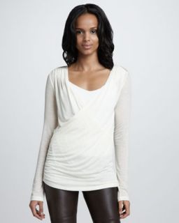  top available in cream $ 142 00 graham spencer autumn wrap front top