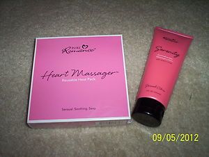 Pure Romance Hot Heart Massager and Serenity Massage Lotion Set New