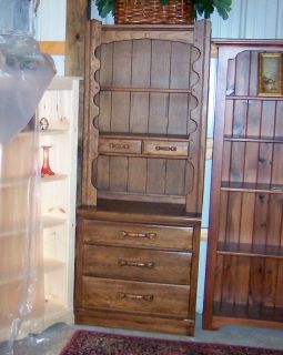 Young Hinkle 2 Piece 5 Drawer Solid Oak Buffet Hutch 18 D x 30 1 4w