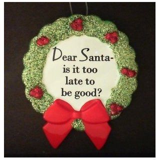 GL Wreath   Santa Personalized Gift Tag with Magnet