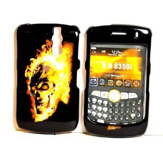 Flaming Fire Skull Snap On Cover Hard Case Cell Phone