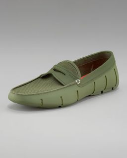 Swims Rubber Penny Loafer, Olive   