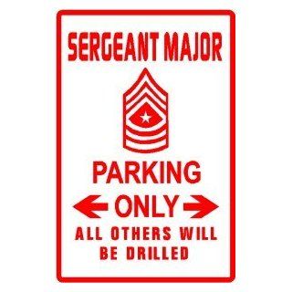 SERGEANT MAJOR PARKING army rank novelty sign Home