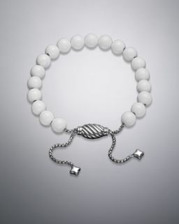 spiritual bead bracelet white agate 8mm $ 395