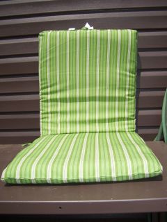 New Green and White Striped Outdoor Patio Cushions