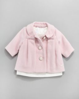 3VVD Baby Dior Wool Angora Dress Coat & Poplin Dress