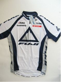  Short Sleeve Team Cycling Jersey Coolmax White Navy with Logos